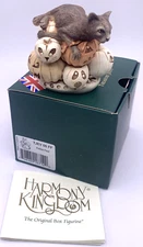 Harmony Kingdom Feline Fest Cat On Pumpkins Figurine Trinket Box