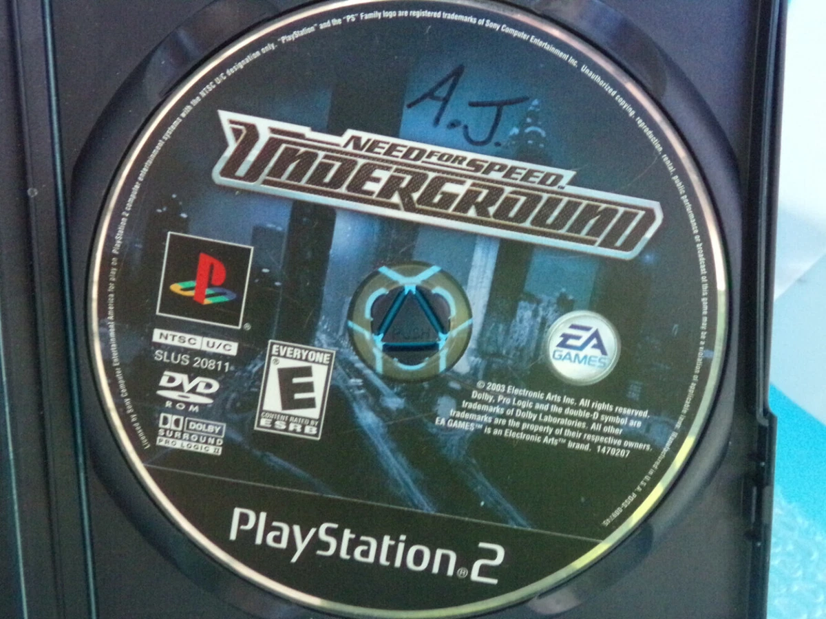 NEED FOR SPEED UNDERGROUND - PS2 GAME - DISC ONLY!