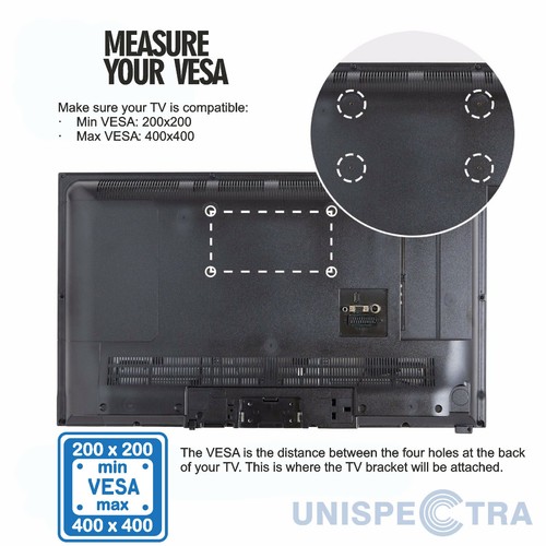 TILT TV WALL BRACKET MOUNT LCD LED PLASMA 32 37 40 42 46 50 52 55 INCH UK STOCK - Picture 3 of 7