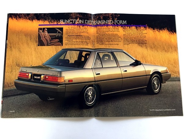 1987 Mitsubishi Galant 14-page Original Car Sales Brochure Catalog