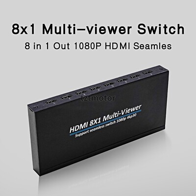 NK-818 HDMI Multi-viewer 8 In 1 Out 4K Switch 1080P +6 Video Combination Modes
