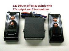 MSD-INC 12V DC 30A 315mhz ON-OFF relay switch with 2 long range remote RX10P2