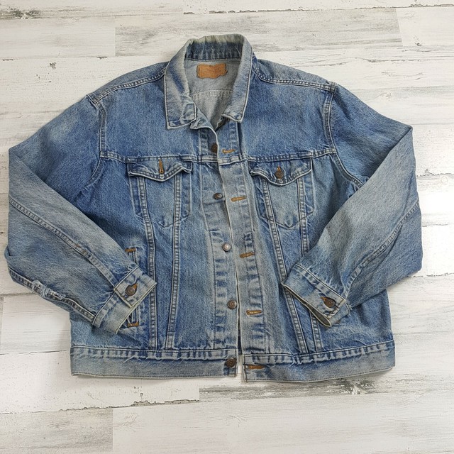 Vintage Menâs Levis Denim Jeans Jacket 70506 0216 Trucker Large | eBay