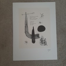 Joan Miro Plate Signed Lithograph- Parler Seul