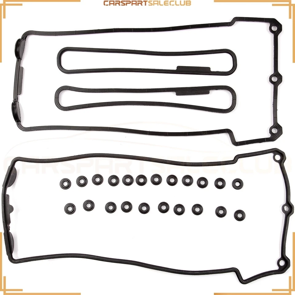 Juego de 2 juntas de cubierta de válvula con 22 sellos de ojales para BMW 530i y 540i 1994-1995 Foto 2 de 4