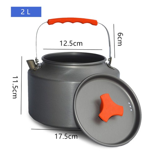 Utensilios de cocina para acampar agua hirviendo y café 1,1 L 1,5 L 2 L para acampar al aire libre - Imagen 14 de 14