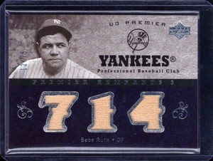 babe ruth jersey card