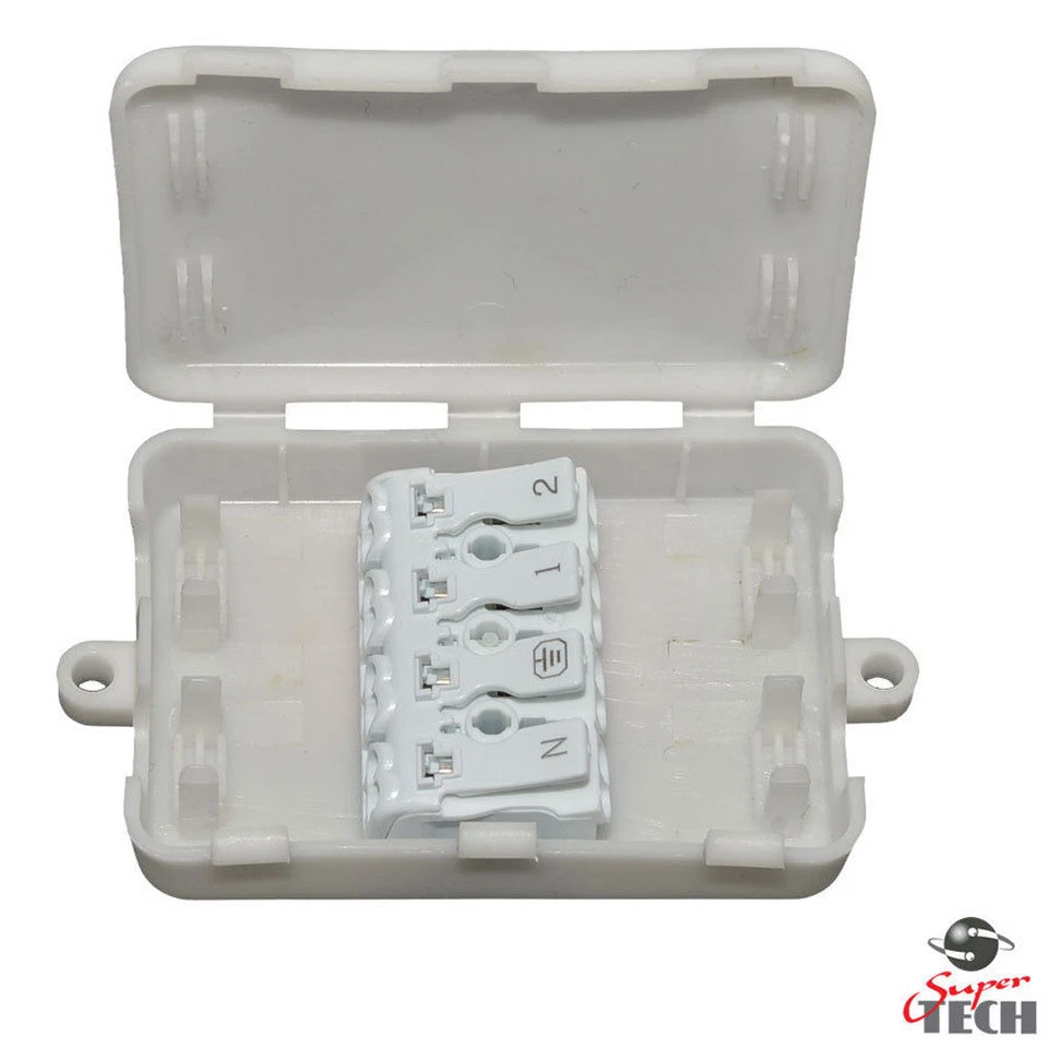 ELECTRICAL JUNCTION BOX 2A-24A/240V 3/4 Pin TERMINAL BLOCK INLINE WIRE CHOC BOX - Image 2 of 4