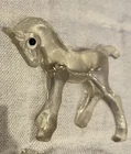 Vintage 1.5”x 1.5” Lucite Pony Costume Jewelry Brooch Pin equestrian horse