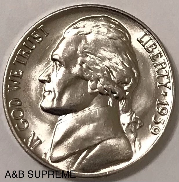 1939 Jefferson Nickel From OBW Roll Estate Hoard BLAST GEM Bu Uncirculated - Image 2 of 4