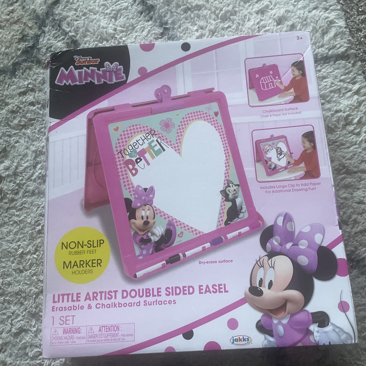 ハンドメイド NEW Disney Junior Minnie Mouse Little Artist Double-Sided Easel