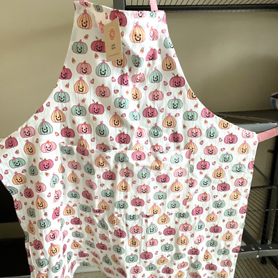 Martha Stewart Apron Pumpkins Pink New CottonMartha Stewart Collection Halloween