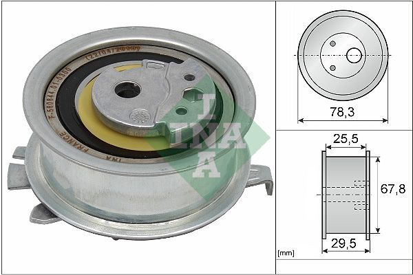 Schaeffler Ina 531 0825 10 Spannrolle, Zahnriemen FüR Audi Seat Skoda Vw-image