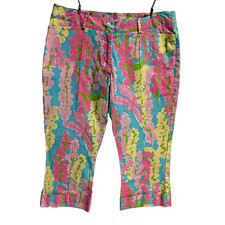 Lilly Pulitzer Vintage White Label Capri Pants in Snappy Dragonfly Size 2