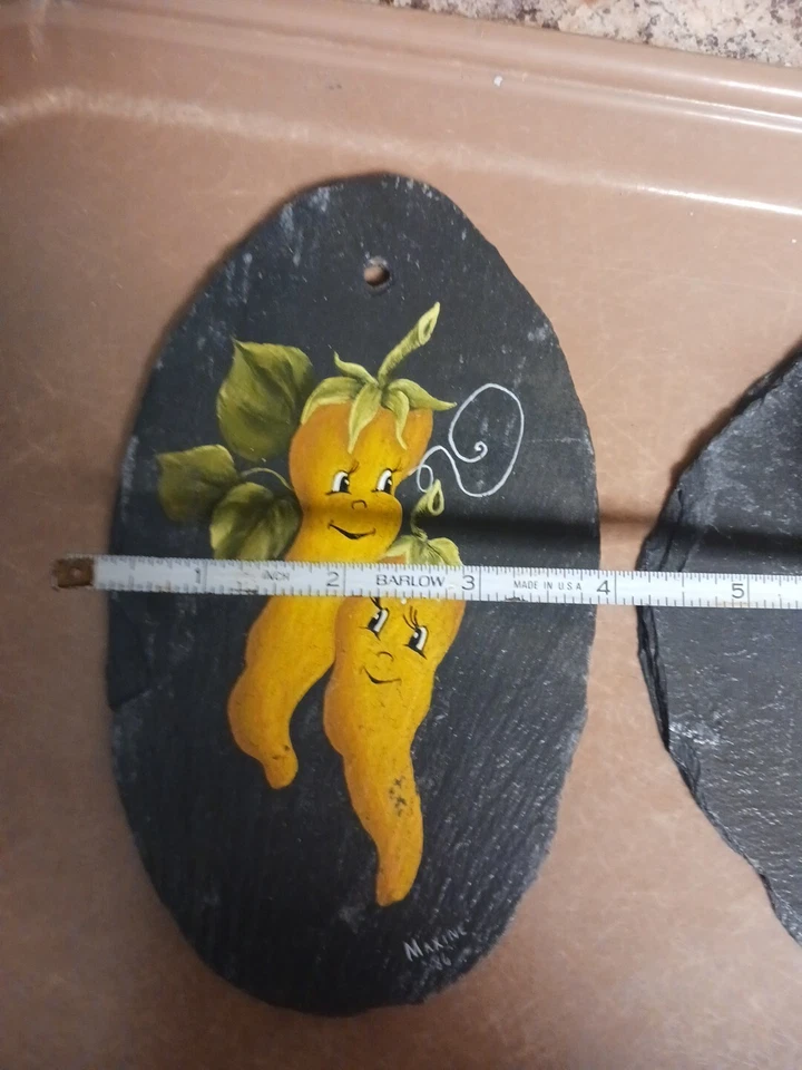 Антропоморфные овощные винтажные сланцы с ручной росписью. 6.  8x5,5 и меньше - Изображение 3 из 4