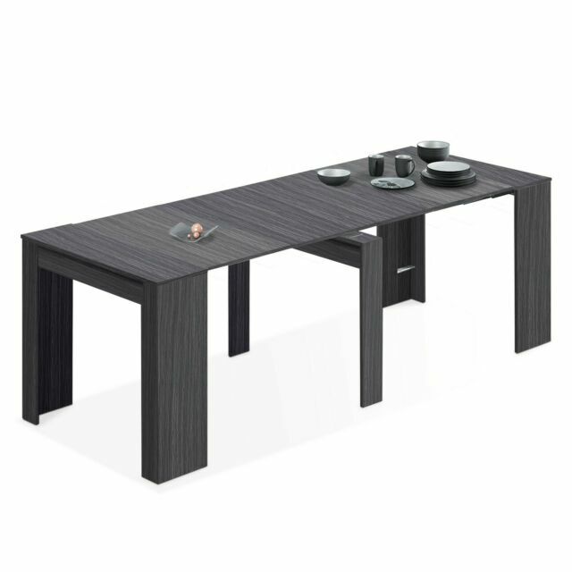 004580G Kendra Mesa de Comedor Extensible 90-235x50x78 cm - Gris Ceniza | Compra online en eBay