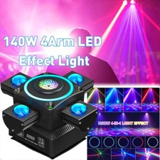 140W 4 Arm LED Stage Light Moving Head Beam Light w/Laser DJ Disco Party Bar US