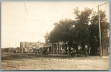 HAWARDEN IA WEST SIDE MAIN STREET ANTIQUE REAL PHOTO POSTCARD RPPC 