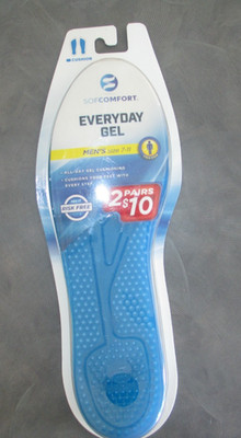 Sofcomfort Everyday Gel Feet Cushions Size 7-11 Mens 4 Pairs