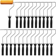24 Pcs 4 Inch Mini Paint Roller Frame 12 Inch Paint Roller Frame with Handle ...