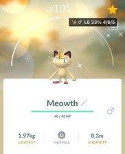 Shiny meowth | Pokémon PTC GO | Mini PTC
