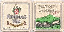 Privat-Brauerei C.H. Andreas, Hagen - alter Bierdeckel "Braumeister-Garantie"