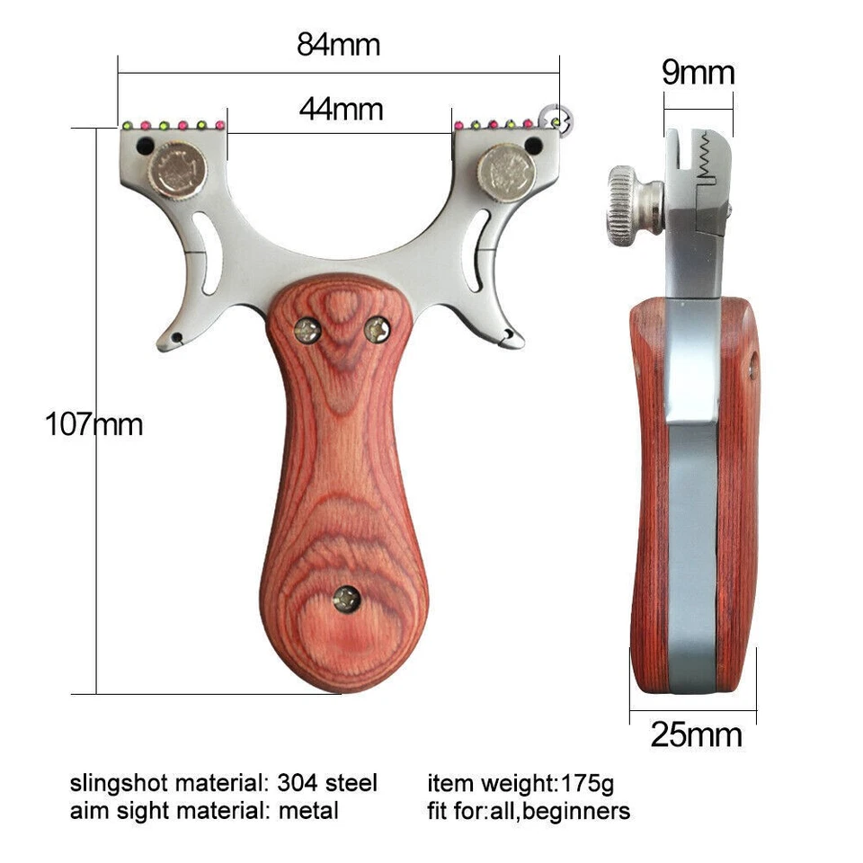 Juego de honda profesional catapulta eslinga tiro caza banda elástica exterior Foto 2 de 4