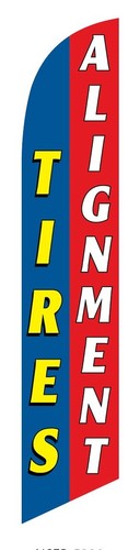 Tires Alignment Feather Banner Swooper Flag, Replacement Flag Only