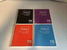 Wiikoul Notebooks 4 - 8" x 10" 70 Sheets Ea  4 - 8  x10  1 subject College ruled