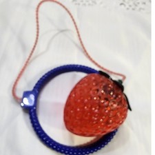 Ankyo Skip Ball Ankle Toy Red Strawberry Blue Ring Outdoor Active Play 234292312