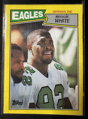 1987 TOPPS REGGIE WHITE BOX BOTTOM PHILADELPHIA EAGLES HALL OF FAME