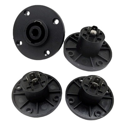 Round Speaker Jack Plate with Metal Insert SpeakOn Panel Mount Socket Kits