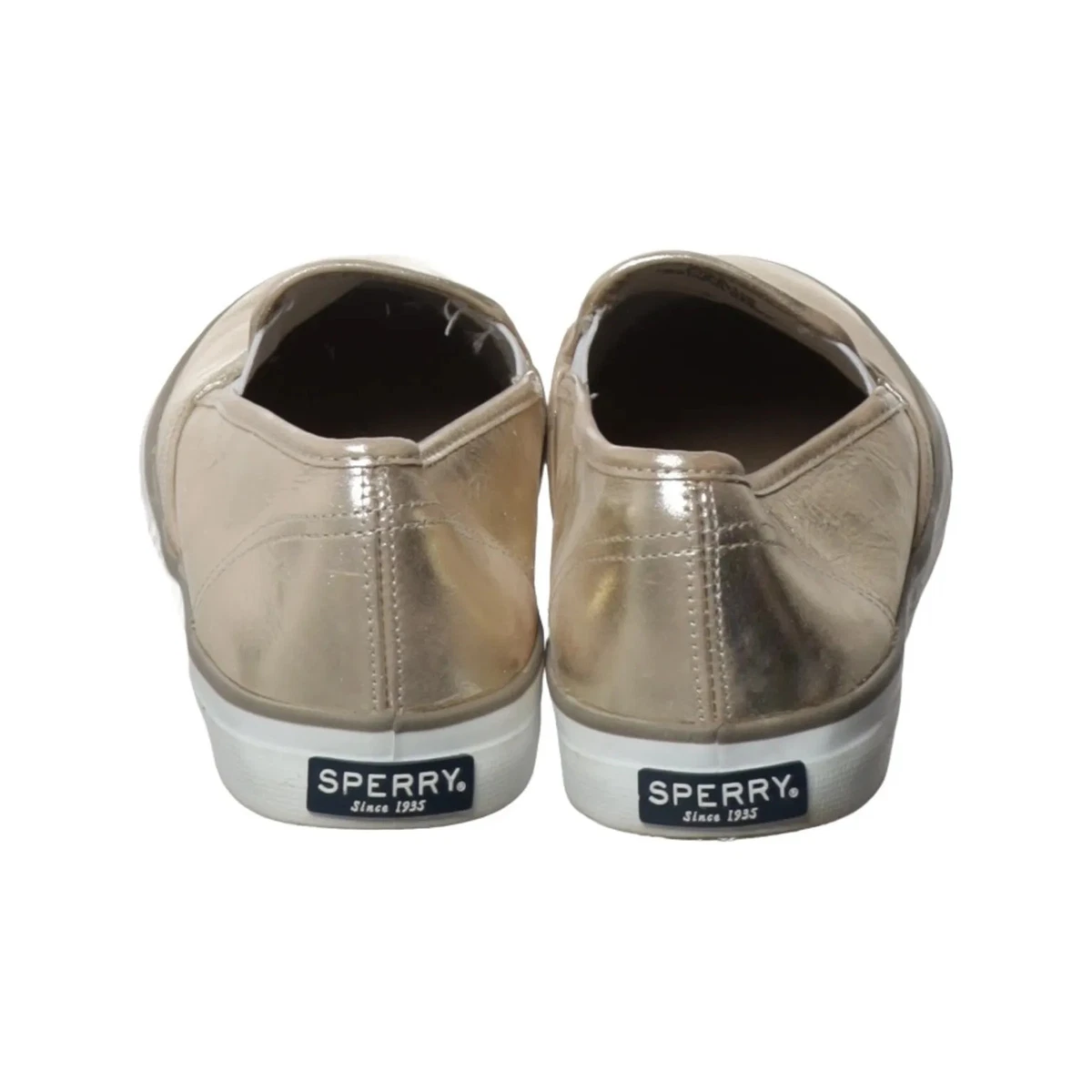 Sperry Top Sider, Slipper, Größe: 42 1/2, Leder, Gold, Damen #e4B