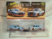 Hot Wheels Premium Car Culture 2-Pack Gulf Lancia Rally 037 & Fiat 141 Abarth