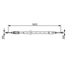 Bosch Handbremsseil hinten für Citroen C3 Ds3 DS Ds