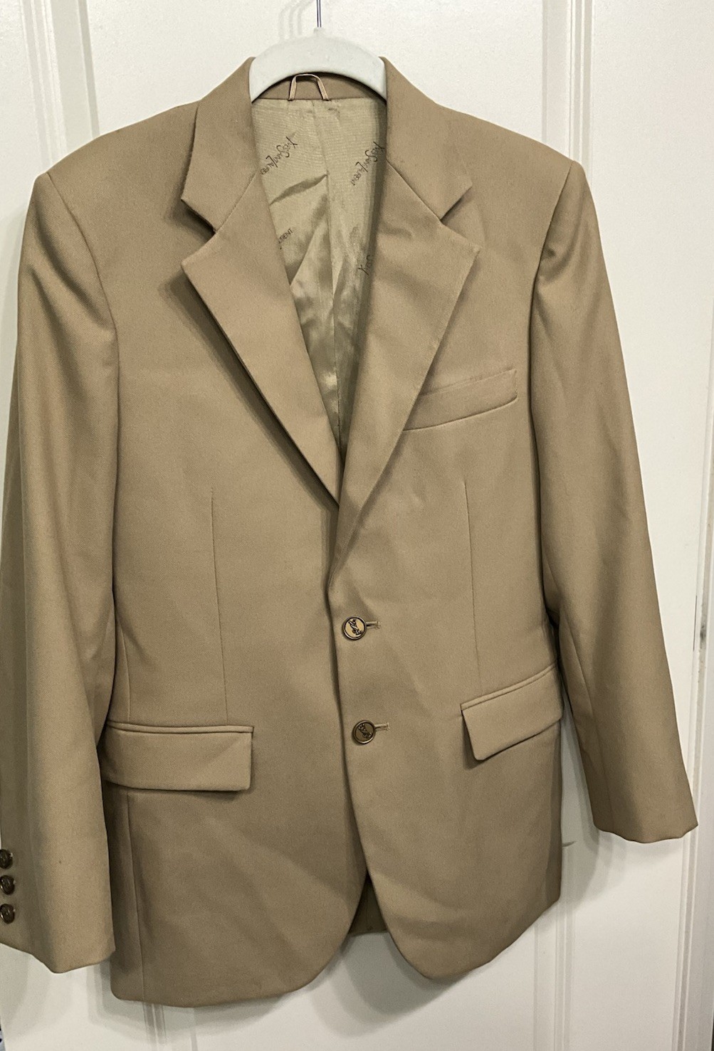 Giacca sportiva tuta blazer vintage cammello Yves Saint Laurent YSL taglia 36