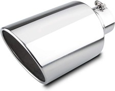 Inlet 4 Outlet 7 15 Long Stainless Steel Rolled Edge Exhaust Tip Diesel