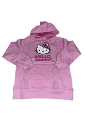 Hello Kitty Pink Fleece Hoodie Youth M 8 Sanrio Graphic Sweatshirt NWT I359