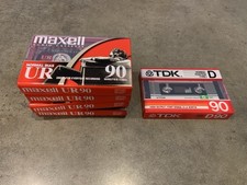 Vtg TDK D 90 4 Maxell UR 90 Cassette Tapes Lot Of 5 NEW SEALED
