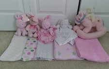 Vintage Baby Blankets With Plushes And Musical Lullaby Rocking Horse