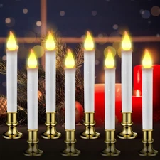 8 Pcs Christmas LED Window Candles with Sensor Dusk to Dawn Light Sensor 9.37...