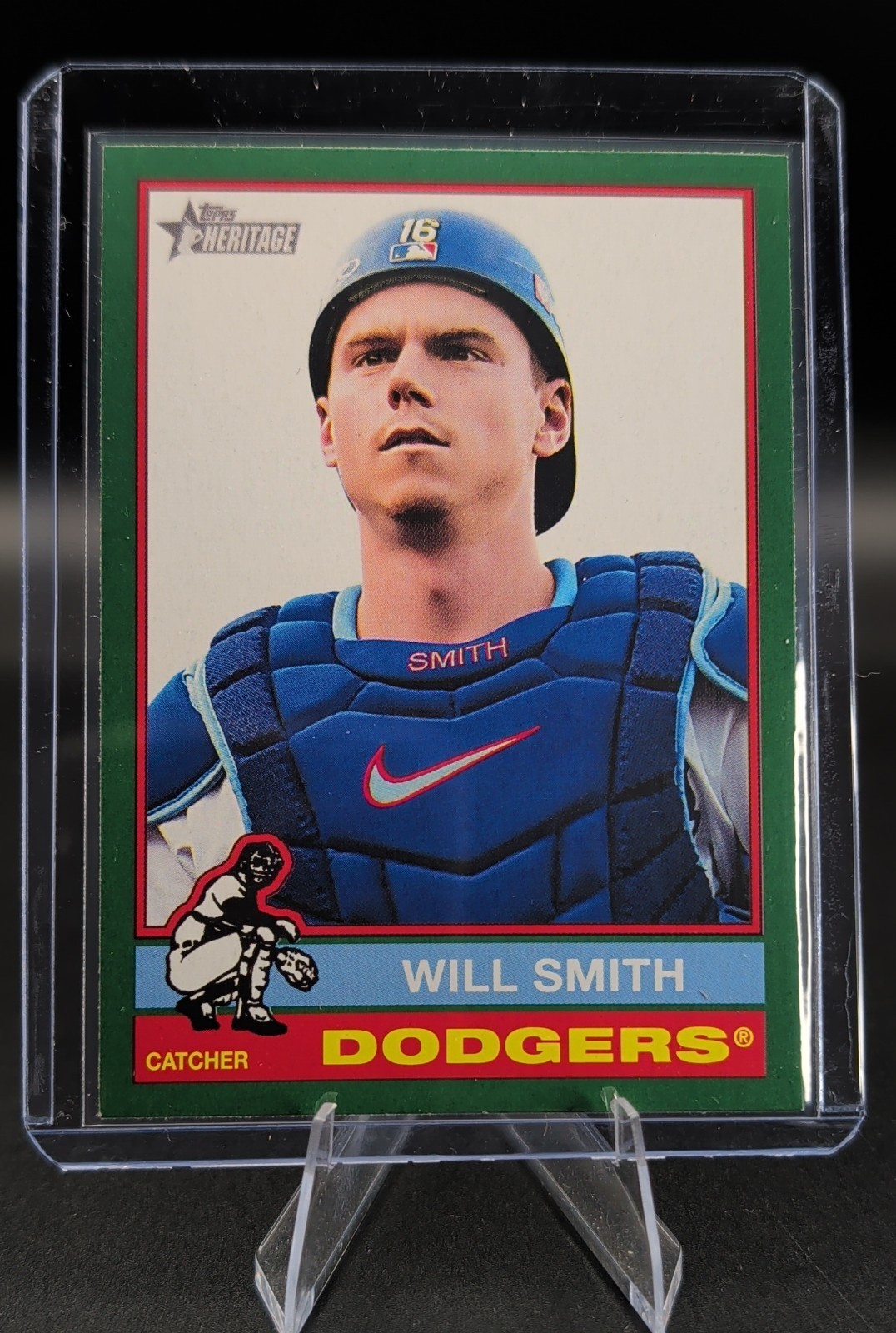 2025 Topps Heritage - Will Smith #397 Dark Green Border Los Angeles Dodgers!
