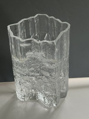 Tapio Wirkkala Icicle Vase for IITTALA Finland Mid Century Modern Art Glass 6.5''