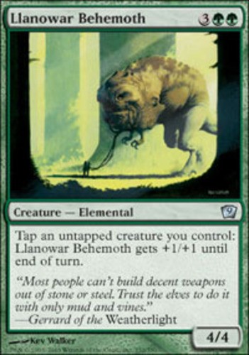 Llanowar Behemoth Light Play, English 9th Edition