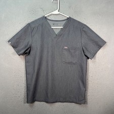 Figs Technical Collection Gray V-Neck Scrub Top Size Medium