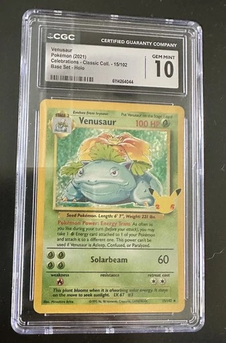 2021 Pokemon Celebrations Classic Coll. 15/102 Venusaur Holo CGC 10 Gem Mint