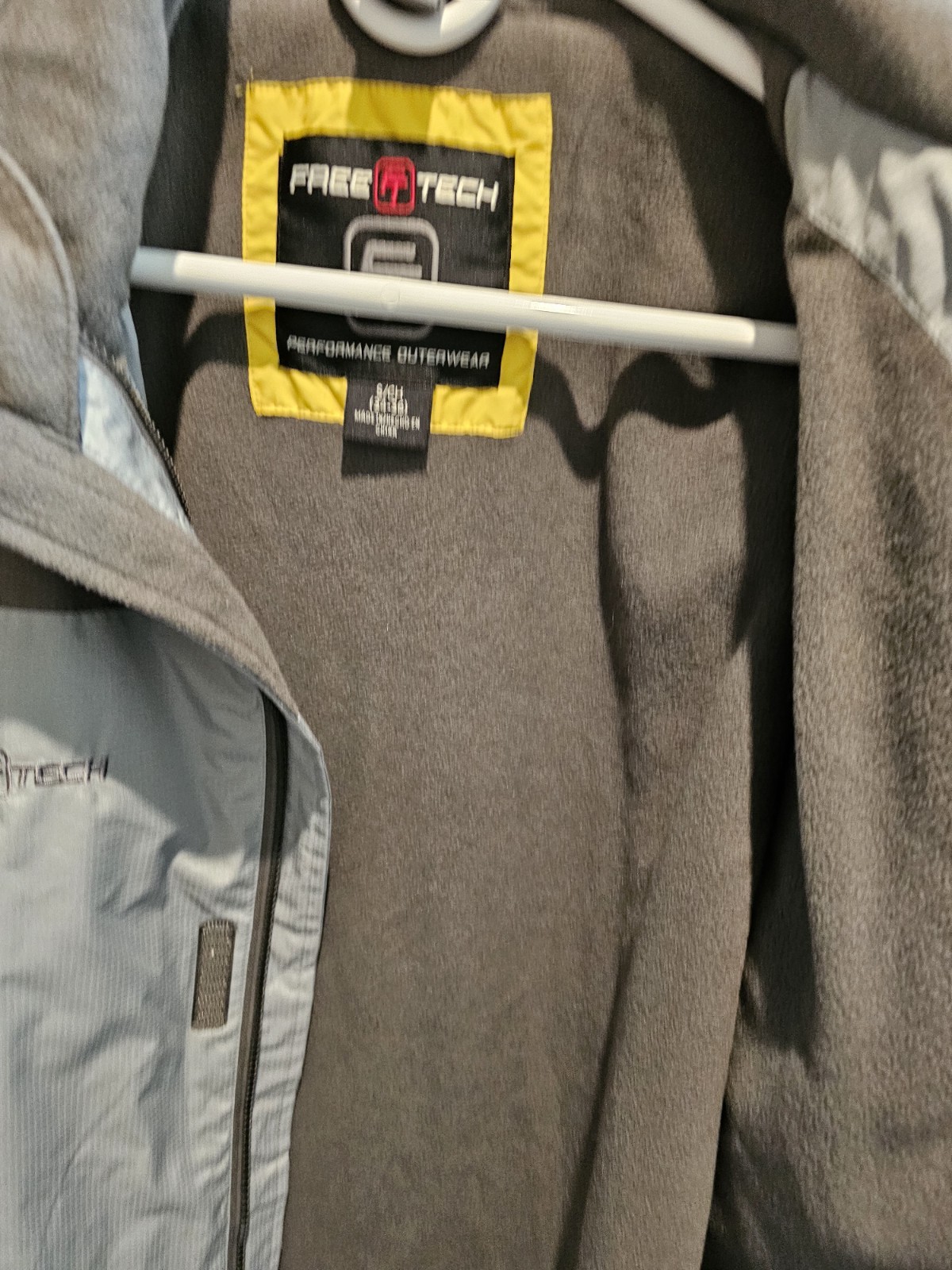 Free Tech Performance Outerwear Jacket Gray Yello… - image 6
