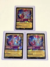 Disney Lorcana Whispers in the Well- Cheshire Cat 60/204 SR Rainbow Holofoil (3)