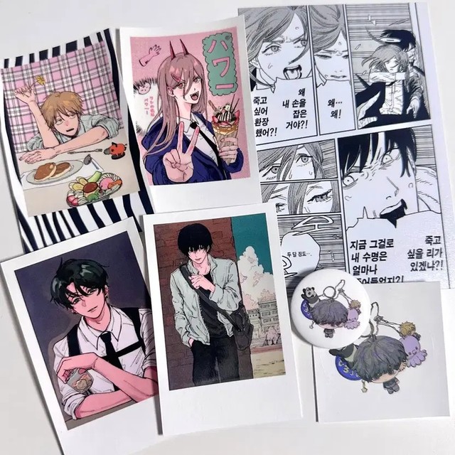 Chainsaw Man Reze, Denji, Angel Devil Badge & Photo Set