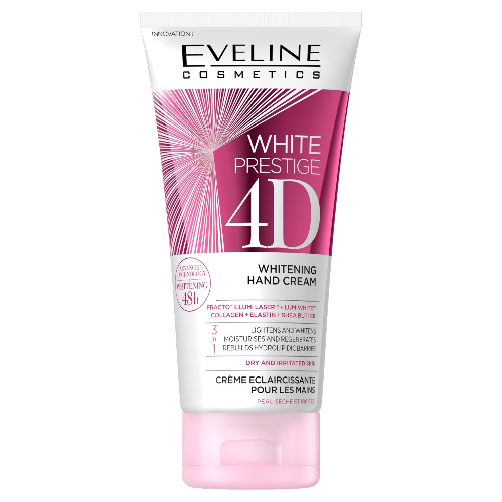 5907609356833 Eveline Cosmetics Белый Prestige 4D увлажняющий крем для рук 100 мл 